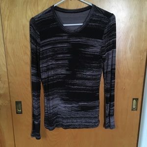NWOT Black and Gray Long Sleeve Top